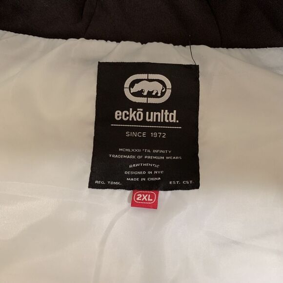 mens 2XL ecko unltd winter vest with hood grey - Picture 4 of 7